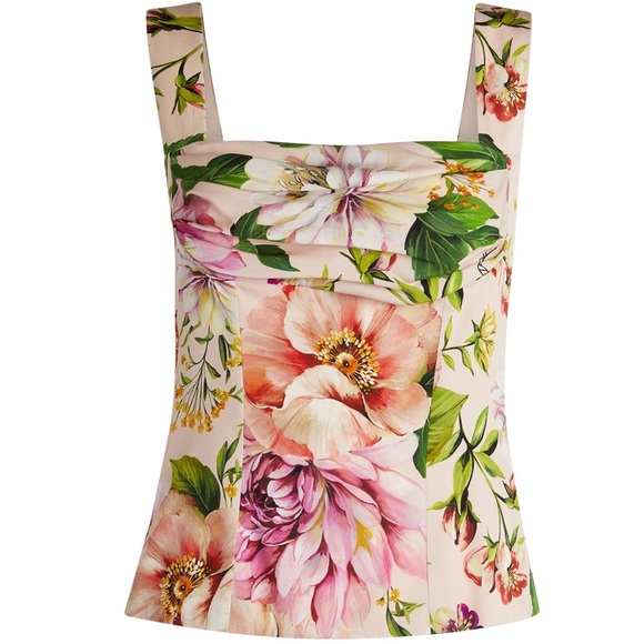 Dolce & Gabbana Dresses & Skirts - Dolce & Gabbana Charmeuse Floral Top, IT42, Perfect condition